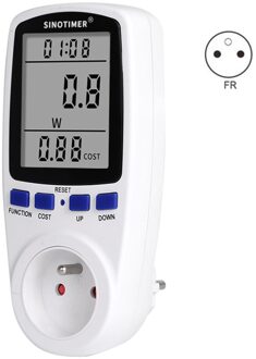 Huishoudelijke Grote Lcd Display Analyzer Elektriciteit Digitale Monitor Meter Intelligente Digitale Spanning Wattmeter Monitoring Socket FR plug
