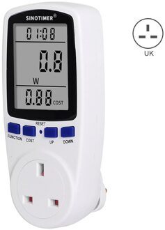Huishoudelijke Grote Lcd Display Analyzer Elektriciteit Digitale Monitor Meter Intelligente Digitale Spanning Wattmeter Monitoring Socket UK plug