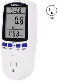 Huishoudelijke Grote Lcd Display Analyzer Elektriciteit Digitale Monitor Meter Intelligente Digitale Spanning Wattmeter Monitoring Socket US plug 110V