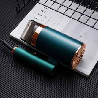 Huishoudelijke High Power Kapsalon Opvouwbare Föhn Negatieve Ionen Constante Temperatuur Föhn smaragd groen 1300w