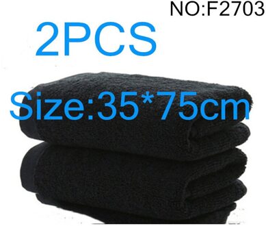 Huishoudelijke Hotel Kapper Handdoek 100% Katoen Non-Fading Zwart Jacquard Zachte Bamboevezel Handdoek Dikke Absorberende Handdoek C 35x75CM