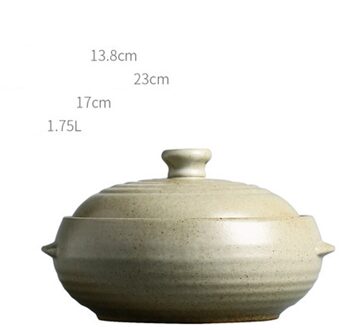 Huishoudelijke Keramische Soeppan, Dubbele Oor Soepkom, Braadpan Met Deksel, eenvoudige Anti-Brandwonden Soepkom, Grote Noedelkom Met Han