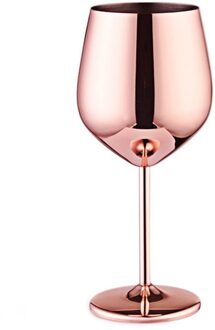 Huishoudelijke Koperen Wijnglas 500Ml Rvs Single Layer Sap Drinken Champagne Goblet Charms Feestartikelen koper plating