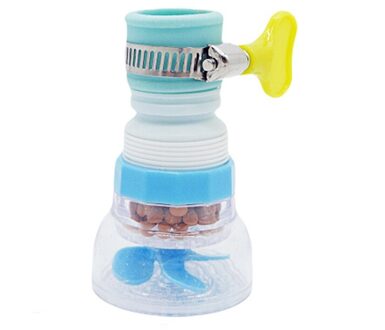 Huishoudelijke Kraan Filter 360-Graden Roterende Intrekbare Onder Druk Douche Splash-Proof Sprinkler Keuken Accessoires Blauw