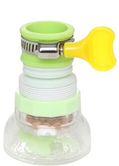 Huishoudelijke Kraan Filter 360-Graden Roterende Intrekbare Onder Druk Douche Splash-Proof Sprinkler Keuken Accessoires groen