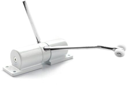 Huishoudelijke Metalen Riem Wiel Verstelbare Automatische Deurdranger Scharnier X6HD wit