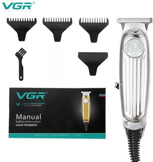 Huishoudelijke Metalen Tondeuse Voeding Type High-Power Elektrische Trimmer Voor Mannen Vgr Plug-In Hair clippers Zilver