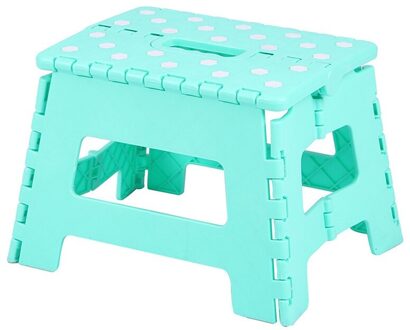 Huishoudelijke Mini Stoel Voor Kinderen Cartoon Vierkante Vouwen Kruk Plastic Verdikking Volwassen Draagbare Outdoor Kleine Bench blauw