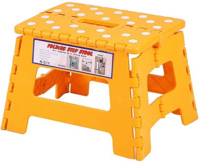 Huishoudelijke Mini Stoel Voor Kinderen Cartoon Vierkante Vouwen Kruk Plastic Verdikking Volwassen Draagbare Outdoor Kleine Bench geel