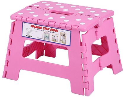 Huishoudelijke Mini Stoel Voor Kinderen Cartoon Vierkante Vouwen Kruk Plastic Verdikking Volwassen Draagbare Outdoor Kleine Bench roze