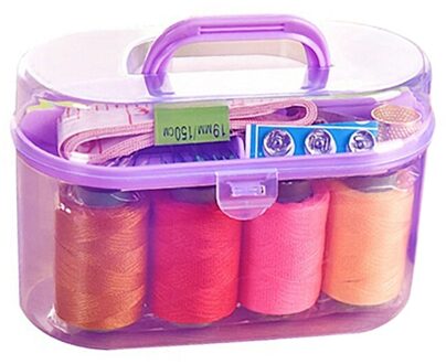 Huishoudelijke Naaidoos Kit Art Craft, DIY Handgemaakte Naaigaren Organizer Opbergdoos Tas Breien En Reparatie Kit Voor Thuis