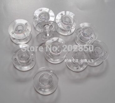 Huishoudelijke Naaimachine Spoel, Transparante Plastic Klossen, 10 Stks/partij, Met Hoogte 11.58mm & OD 20.48mm, voor Singer, Brother, Juki...