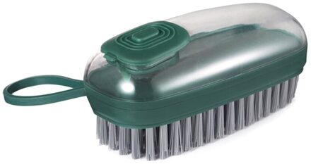 Huishoudelijke Nylon Wasserette Borstel Pot Wassen Zachte Borstel Keuken Afwassen Brushautomatic Vloeibare Toevoeging Schoen Schoonmaak Borstels groen