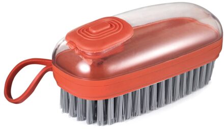Huishoudelijke Nylon Wasserette Borstel Pot Wassen Zachte Borstel Keuken Afwassen Brushautomatic Vloeibare Toevoeging Schoen Schoonmaak Borstels oranje