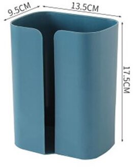 Huishoudelijke Papieren Handdoek Opbergrek Tissue Dozen Opslag Container Multifunctionele Keuken Muur Opknoping Papier Tissue Doos Houder blauw