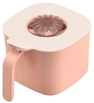 Huishoudelijke Plastic Kruiden Tank Nordic Eenvoudige Rooster Kruiden Doos Multifunctionele Keuken Kruiden Opbergdoos plein roze