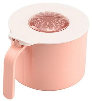 Huishoudelijke Plastic Kruiden Tank Nordic Eenvoudige Rooster Kruiden Doos Multifunctionele Keuken Kruiden Opbergdoos ronde roze