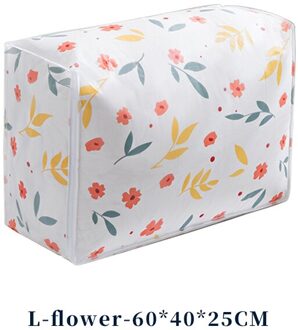Huishoudelijke Quilt Opbergtas Vochtwerende Garderobe Deken Kleding Holder Closet Bagage Organizer Dampdichte Kussen Sorteren Zakken L-bloem