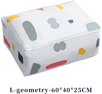 Huishoudelijke Quilt Opbergtas Vochtwerende Garderobe Deken Kleding Holder Closet Bagage Organizer Dampdichte Kussen Sorteren Zakken L-Geometry