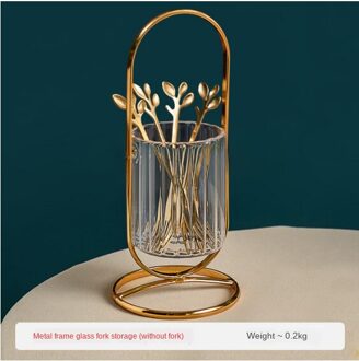 Huishoudelijke Roestvrij Staal Vork Fruit Vork Opslag Eettafel Keuken Decor Kleine Lepel Eetstokjes Opbergdoos Thuis Decorationf D nee vork