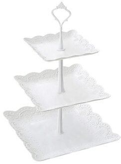 Huishoudelijke Speciale Lade Drie-Layer Cake Dessert Display Stand Europese Stijl Party Plastic Fruit Snacks Decoratie Goederen 02