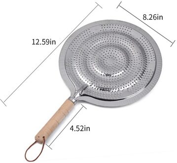 Huishoudelijke Supply Cook Ring Keukengerei Kachel Pan Warmte Diffuser 21 Cm Voor Gas/Elektrische/Inductie Fornuis Houten handvat Metalen
