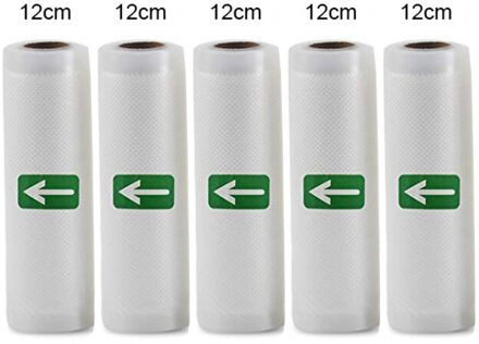 Huishoudelijke Voedsel Vacuüm Verpakking Zak Voor Vacuumsealer Vacuüm Opbergzakken Voedsel Verse Lang Houden 12/15/20/25/28 Cm * 500 Cm 5 Roll 12cm5pcs