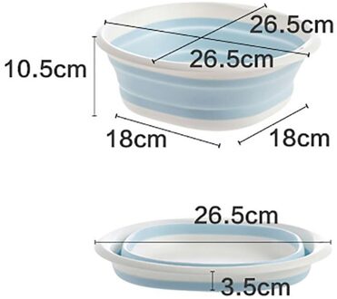 Huishoudelijke Vouwen Wastafel Draagbare Sink Voet Emmer Wastafel Plastic Opvouwbare Voet Wastafel Reizen Outdoor Kamp Bassins blauw S