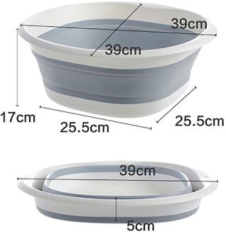 Huishoudelijke Vouwen Wastafel Draagbare Sink Voet Emmer Wastafel Plastic Opvouwbare Voet Wastafel Reizen Outdoor Kamp Bassins grijs L