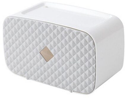 Huishoudelijke Waterdichte Wandmontage Wc-papier Lade Papierrol Buis Opbergdoos Lade Tissue Doos Plank Thuis Badkamer Product klein grijs