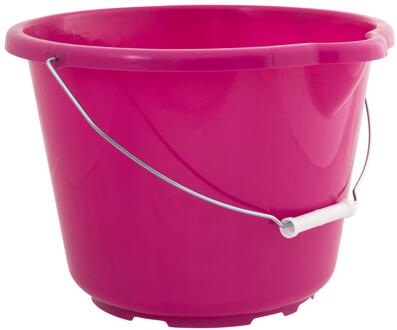 Huishoudemmer 12L met tuit roze