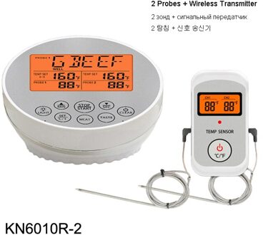 Huishouden Digitale Keuken Voedsel Koken Steak Vlees Grill BBQ Thermometer Oven Roker Draadloze Temperatuur Monitor instant lezen KN6010R-2