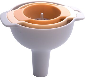 Huishouden Filter Multifunctionele Trechter Set Olie Hopper Filter Olie Kan Sub-Verpakking Plastic Trechter Keuken Gereedschap geel