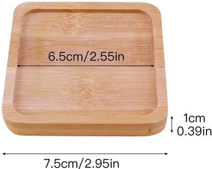 Huishouden Houten Bamboe Thee Lade Coaster Thuis Bloempot Pleinen Mat Duurzaam Bloempot Bodem Matten