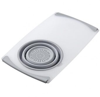 Huishouden Keuken Anti-Slip Intrekbare Snijden Snijplank Met Afvoer Mand Pp Encapsulization Materiaal