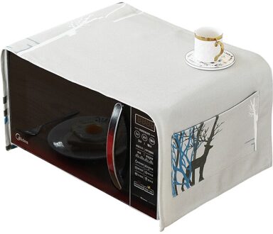 Huishouden Keuken Magnetron Deksel Magnetron Afzuigkap Olie Stofkap Met Opbergtas Keuken Accessoires Levert Home Decor papier-cut hert