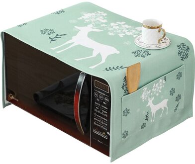 Huishouden Keuken Magnetron Deksel Magnetron Afzuigkap Olie Stofkap Met Opbergtas Keuken Accessoires Levert Home Decor sneeuwvlok hert