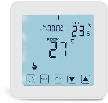 Huishouden Muur Opknoping Gas Boiler Programmeerbare Thermostaat wit backlight