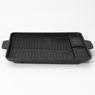 Huishouden Rechthoek Metal Non-stick Barbecue Koekenpan Grill Pan Kookgerei Bbq Plaat