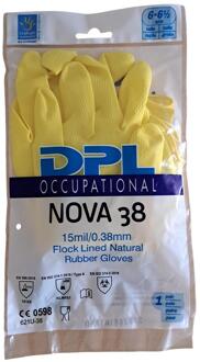 Huishoudhandschoenen latex maat S geel