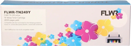 Huismerk (compatible) FLWR Brother TN-249Y geel