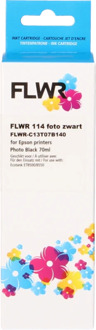 Huismerk (compatible) FLWR Epson 114 Inktfles foto zwart