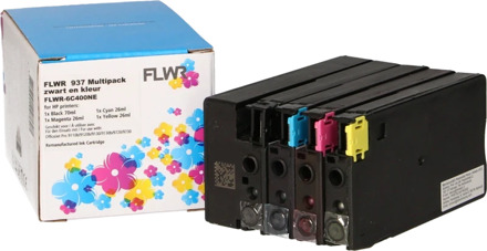 Huismerk (compatible) FLWR HP 937e Multipack zwart en kleur