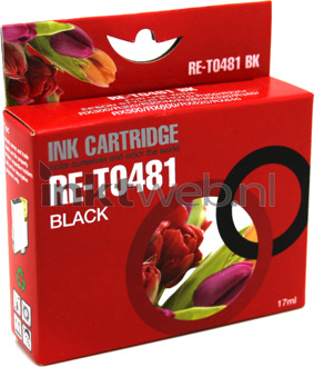 Huismerk Epson T0481 zwart cartridge