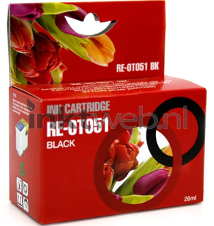 Huismerk Epson T0511 zwart cartridge