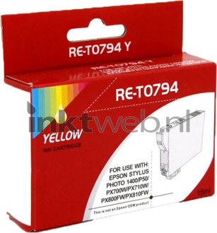 Huismerk Epson T0794 geel cartridge