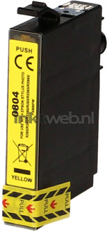 Huismerk Epson T0804 geel cartridge