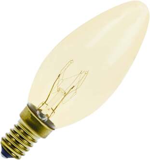 Huismerk gloeilamp Kaarslamp goud 25W kleine fitting E14