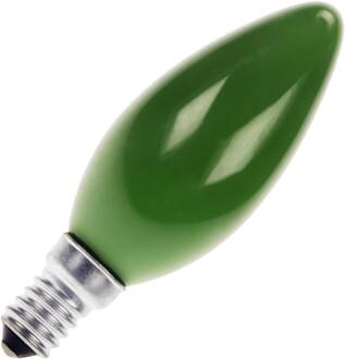 Huismerk gloeilamp Kaarslamp groen 25W kleine fitting E14