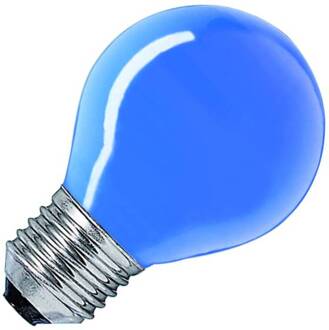 Huismerk gloeilamp Kogellamp blauw 15W grote fitting E27